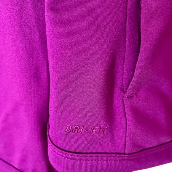 Nike Dri-Fit Purple Full Zip High Neck Stretch Jacket - Purple- M - Picture 6 of 8
